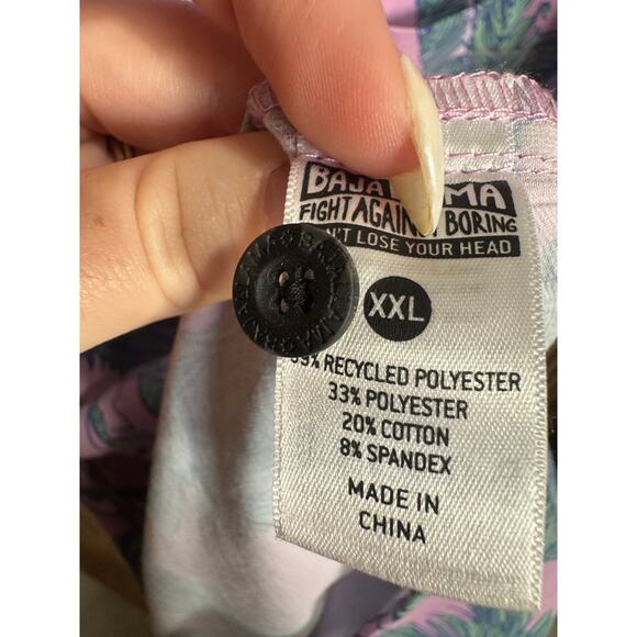 Baja Llama Vagabond Button Up Shirt All I See Is Pink Short Sleeves Size XXL - Picture 11 of 13